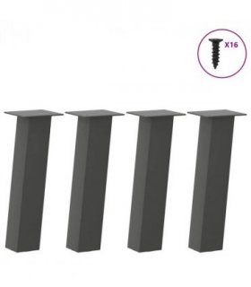 vidaXL Coffee Table Legs 4 pcs Anthracite 30 cm Steel — Size: 30 cm (80 mm)