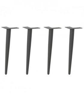 vidaXL Coffee Table Legs Conical Shape 4 pcs Anthracite 30-31 cm Steel