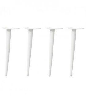 vidaXL Coffee Table Legs Conical Shape 4 pcs White 42-43 cm Steel
