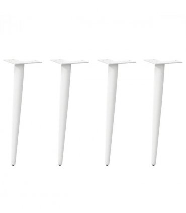 vidaXL Coffee Table Legs Conical Shape 4 pcs White 42-43 cm Steel
