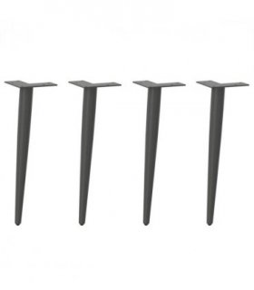 vidaXL Coffee Table Legs Conical Shape 4 pcs Anthracite 42-43 cm Steel