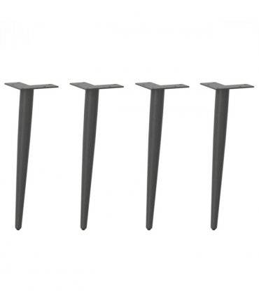 vidaXL Coffee Table Legs Conical Shape 4 pcs Anthracite 42-43 cm Steel