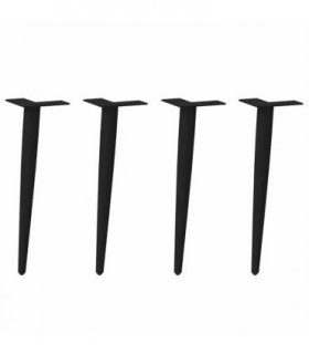 vidaXL Coffee Table Legs Conical Shape 4 pcs Black 42-43 cm Steel