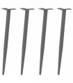 vidaXL Console Table Legs Conical Shape 4 pcs Black 72-73 cm Steel