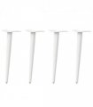 vidaXL Coffee Table Legs Conical Shape 4 pcs White 30-31 cm Steel