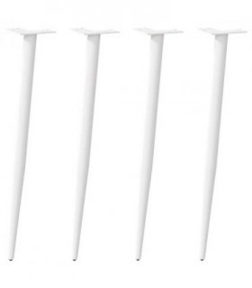 vidaXL Console Table Legs Conical Shape 4 pcs White 72-73 cm Steel