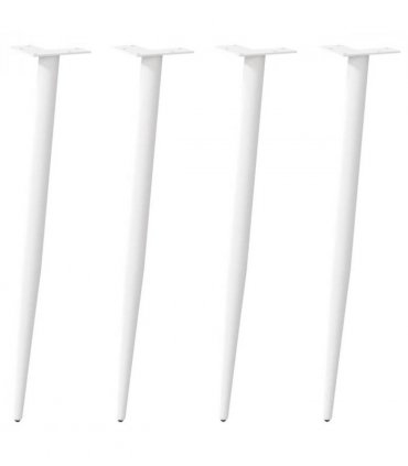 vidaXL Console Table Legs Conical Shape 4 pcs White 72-73 cm Steel