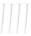 vidaXL Console Table Legs Conical Shape 4 pcs White 72-73 cm Steel