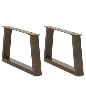 vidaXL Coffee Table Legs V-Shape 2 pcs Natural Steel 70x(30-31.3) cm Steel — Size: 70 x (30-31.3) cm