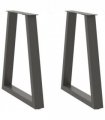 vidaXL Dining Table Legs V-Shape 2 pcs Anthracite 60x(72-73.3) cm Steel — Size: 60 x (72-73.3) cm