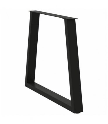 vidaXL Dining Table Leg | Set of 2 | Black | Powder-coated steel | Standard — Size: 80 x (72-73.3) cm