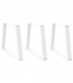 vidaXL Dining Table Legs V-Shape 3 pcs White 80x(72-73.3) cm Steel — Size: 80 x (72-73.3) cm
