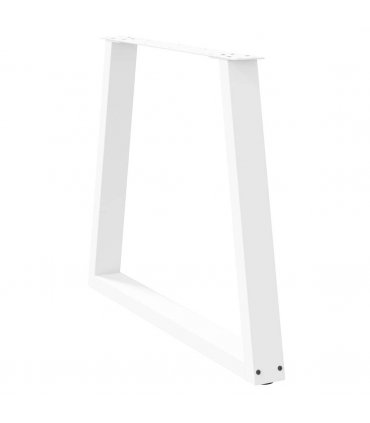 vidaXL Dining Table Legs V-Shape 3 pcs White 80x(72-73.3) cm Steel — Size: 80 x (72-73.3) cm