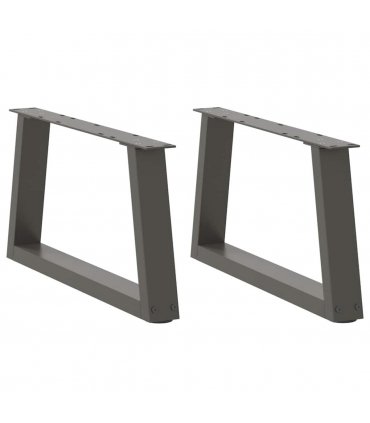 vidaXL Coffee Table Legs V-Shape 2 pcs Anthracite 50x(30-31.3) cm Steel — Size: 50 x (30-31.3) cm