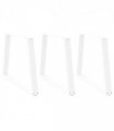 vidaXL Dining Table Legs V-Shape 3 pcs White 90x(72-73.3) cm Steel — Size: 90 x (72-73.3) cm