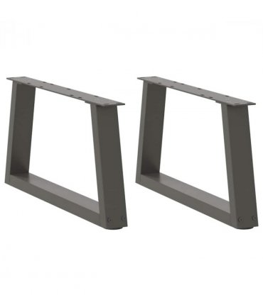 vidaXL Coffee Table Legs V-Shape 2 pcs Anthracite 70x(30-31.3) cm Steel — Size: 70 x (30-31.3) cm