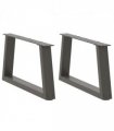 vidaXL Coffee Table Legs V-Shape 2 pcs Anthracite 70x(30-31.3) cm Steel — Size: 70 x (30-31.3) cm