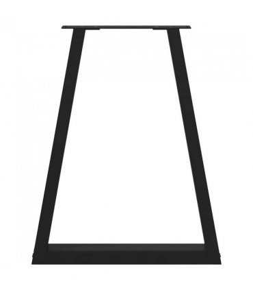 vidaXL Coffee Table Leg | Set of 2 | Black | Powder-coated steel | 60 cm x 72 cm — Size: 60 x (72-73.3) cm