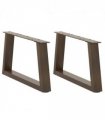 vidaXL Coffee Table Legs V-Shape 2 pcs Natural Steel 60x(30-31.3) cm Steel — Size: 60 x (30-31.3) cm
