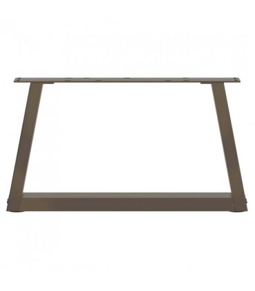 vidaXL Coffee Table Legs V-Shape 2 pcs Natural Steel 60x(30-31.3) cm Steel — Size: 60 x (30-31.3) cm