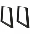 vidaXL Dining Table Legs V-Shape 2 pcs Black 90x(72-73.3) cm Steel — Size: 90 x (72-73.3) cm