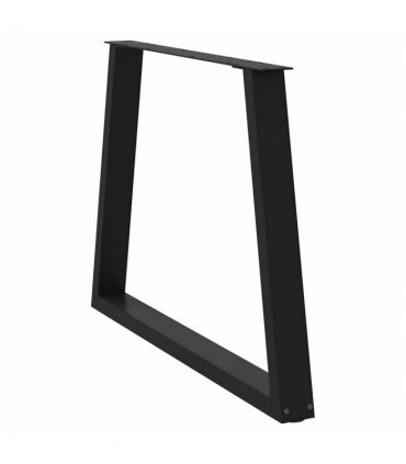 vidaXL Dining Table Legs V-Shape 2 pcs Black 90x(72-73.3) cm Steel — Size: 90 x (72-73.3) cm