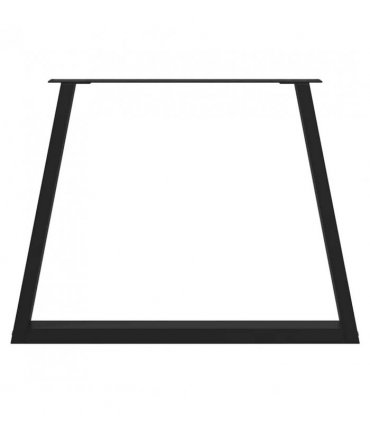 vidaXL Dining Table Legs V-Shape 2 pcs Black 90x(72-73.3) cm Steel — Size: 90 x (72-73.3) cm