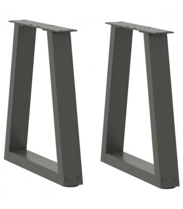 vidaXL Coffee Table Legs V-Shape 2 pcs Anthracite 28x(42-43.3) cm Steel — Size: 28 x (42-43.3) cm