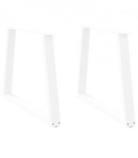vidaXL Dining Table Legs V-Shape 2 pcs White 90x(72-73.3) cm Steel — Size: 90 x (72-73.3) cm