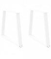 vidaXL Dining Table Legs V-Shape 2 pcs White 90x(72-73.3) cm Steel — Size: 90 x (72-73.3) cm
