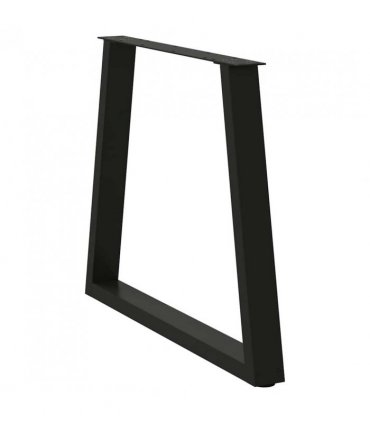 vidaXL Dining Table Leg | Set of 2 | Black | Powder-coated steel — Size: 70 x (72-73.3) cm