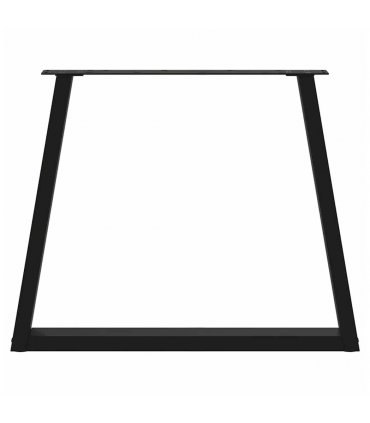 vidaXL Dining Table Leg | Set of 2 | Black | Powder-coated steel — Size: 70 x (72-73.3) cm