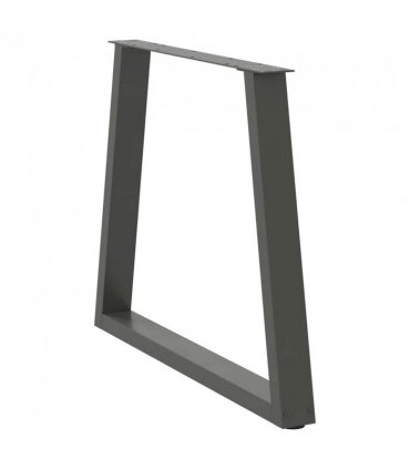 vidaXL Dining Table Legs V-Shape 3 pcs Anthracite 80x(72-73.3) cm Steel — Size: 80 x (72-73.3) cm