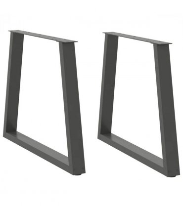 vidaXL Dining Table Legs V-Shape 2 pcs Anthracite 70x(72-73.3) cm Steel — Size: 70 x (72-73.3) cm