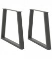 vidaXL Dining Table Legs V-Shape 2 pcs Anthracite 70x(72-73.3) cm Steel — Size: 70 x (72-73.3) cm