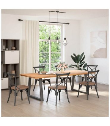 vidaXL Dining Table Legs V-Shape 2 pcs Anthracite 70x(72-73.3) cm Steel — Size: 70 x (72-73.3) cm