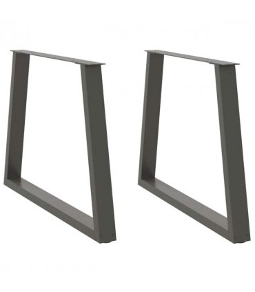 vidaXL Dining Table Legs V-Shape 2 pcs Anthracite 90x(72-73.3) cm Steel — Size: 90 x (72-73.3) cm
