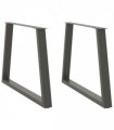 vidaXL Dining Table Legs V-Shape 2 pcs Anthracite 90x(72-73.3) cm Steel — Size: 90 x (72-73.3) cm