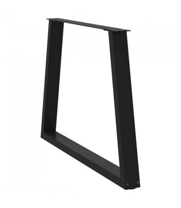 vidaXL Dining Table Legs V-Shape 3 pcs Black 90x(72-73.3) cm Steel — Size: 90 x (72-73.3) cm