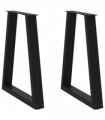 vidaXL Coffee Table Leg | Set of 2 | Black | Steel | 50 x 72 cm — Size: 50 x (72-73.3) cm