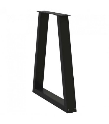 vidaXL Coffee Table Leg | Set of 2 | Black | Steel | 50 x 72 cm — Size: 50 x (72-73.3) cm
