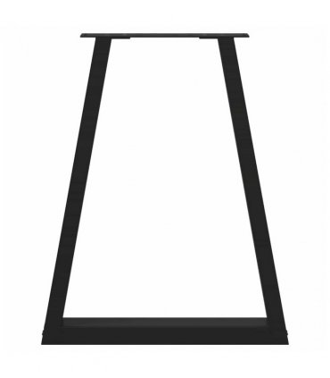 vidaXL Coffee Table Leg | Set of 2 | Black | Steel | 50 x 72 cm — Size: 50 x (72-73.3) cm