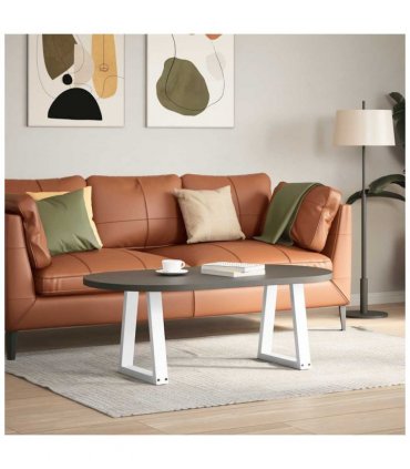 vidaXL Coffee Table Legs V-Shape 2 pcs White 38x(42-43.3) cm Steel — Size: 38 x (42-43.3) cm