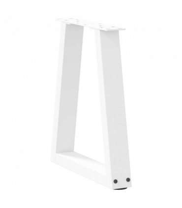 vidaXL Coffee Table Legs V-Shape 2 pcs White 38x(42-43.3) cm Steel — Size: 38 x (42-43.3) cm