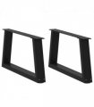 vidaXL Coffee Table Legs V-Shape 2 pcs Black 50x(30-31.3) cm Steel — Size: 50 x (30-31.3) cm