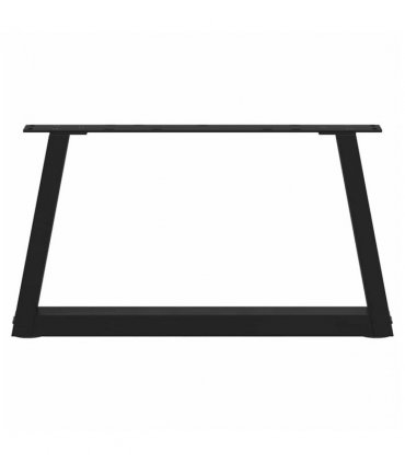 vidaXL Coffee Table Legs V-Shape 2 pcs Black 50x(30-31.3) cm Steel — Size: 50 x (30-31.3) cm