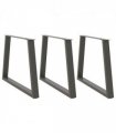 vidaXL Dining Table Legs V-Shape 3 pcs Anthracite 90x(72-73.3) cm Steel — Size: 90 x (72-73.3) cm
