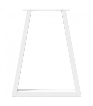 vidaXL Dining Table Legs V-Shape 2 pcs White 60x(72-73.3) cm Steel — Size: 60 x (72-73.3) cm