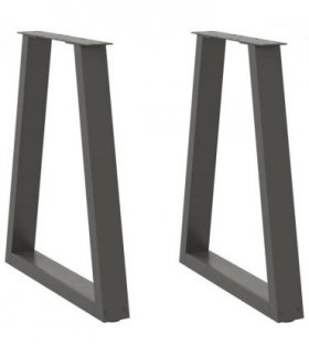 vidaXL Dining Table Legs V-Shape 2 pcs Anthracite 50x(72-73.3) cm Steel — Size: 50 x (72-73.3) cm