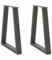 vidaXL Dining Table Legs V-Shape 2 pcs Anthracite 50x(72-73.3) cm Steel — Size: 50 x (72-73.3) cm